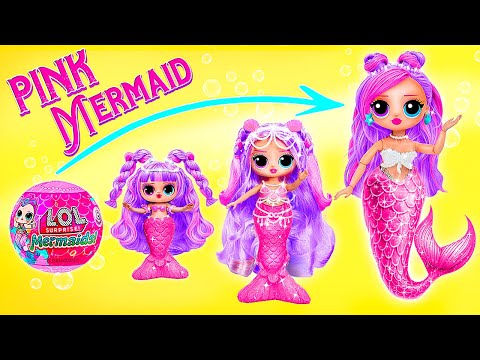Mermaid Girl Grows Up! Mermaid Family DIY and LOL Surprise Crafts