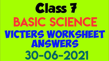 Class 7 Basic Science Worksheet | Today