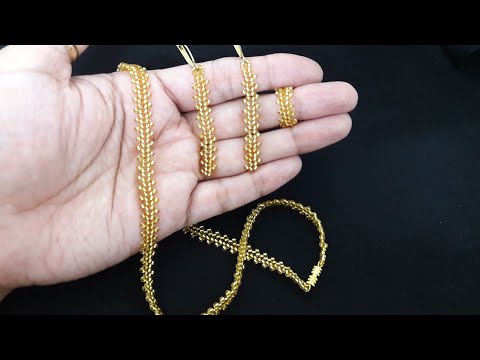 So Delicate, earrings, Chain, Ring & bracelet / seed bead Tutorial Diy/ ???????? miss cool