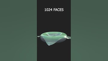 Cloth Simulation 64 Faces to 4096 Faces #blender #3dart  #clothsimulation #learning #3dsmax #3d