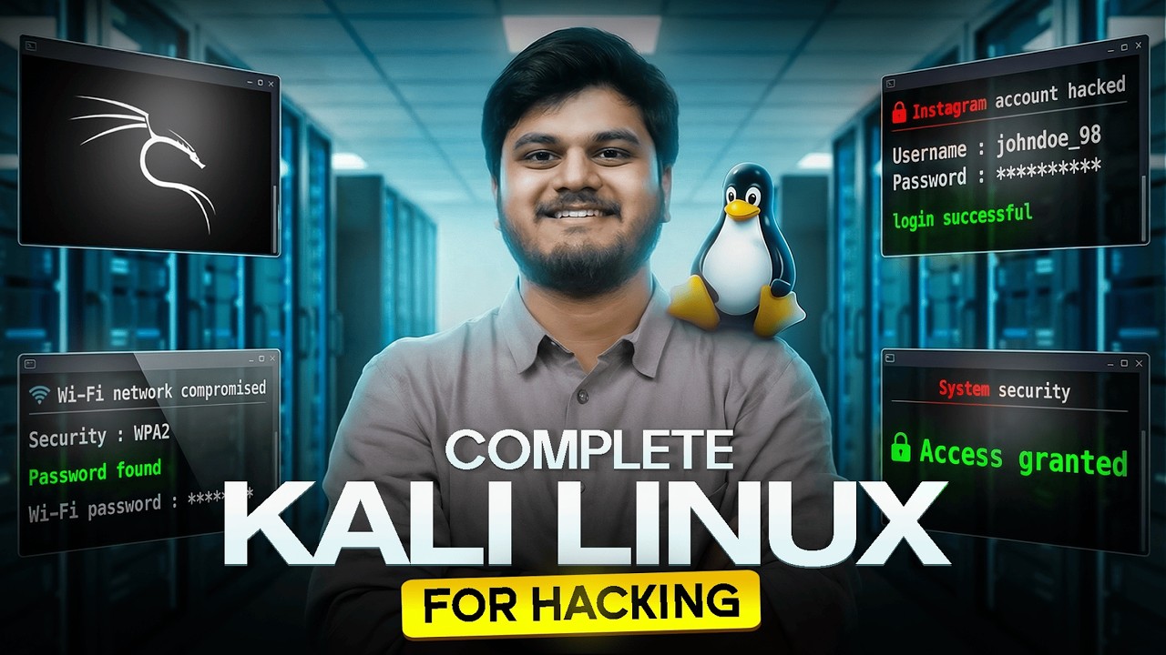 Kali Linux for Cyber Security Full Tutorial 2026 | Kali Linux | Beginner to Advanced