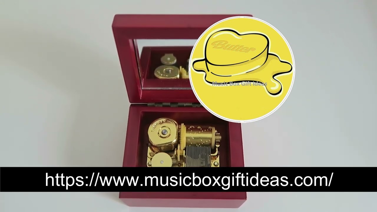 Personalized BTS Butter 18-Note Jewelry Music Box Gift (Wooden