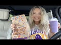 Trying McDonald&#39;s NEW Grimace Birthday Meal + Shake!
