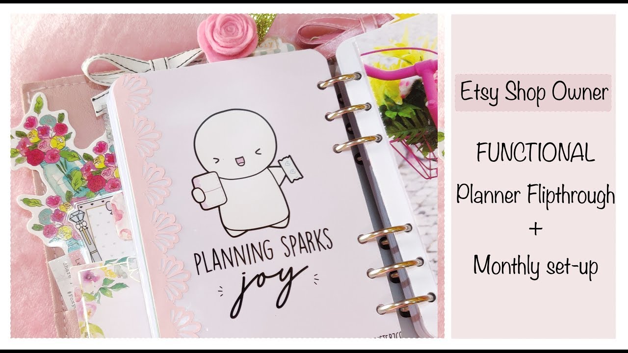 Etsy Shop Owner Functional Planner Flipthrough and Monthly Planner Set