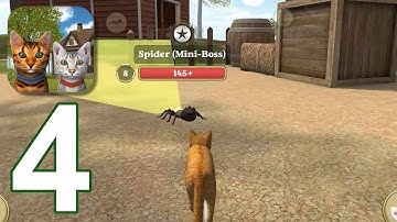Cat Simulator - Gameplay Walkthrough part 4 - Mini Spider Boss (iOS,Android)
