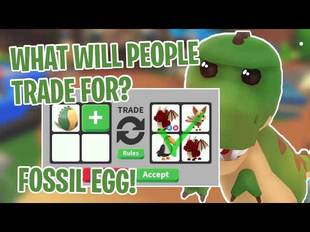 Fossil Egg, Trade Roblox Adopt Me Items