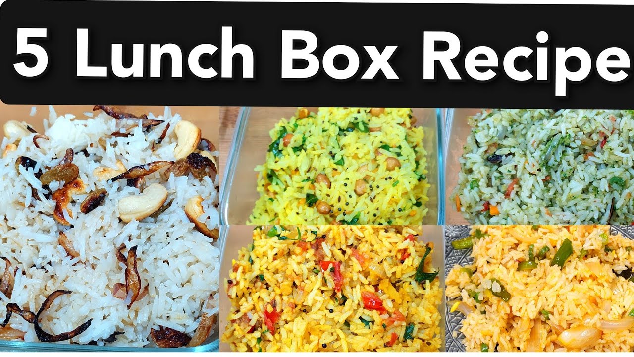 5 Easy Rice Recipe - Working Mother Lunch Box Recipe | Tiffin box Idea ...