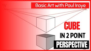 Constructing a Cube in 2-Point Perspective. || Paul Iroye