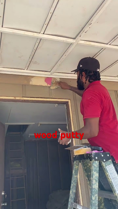 Wood putty with Kishawn home improvement #construction #constructionchannel #diy #homeimprovement3