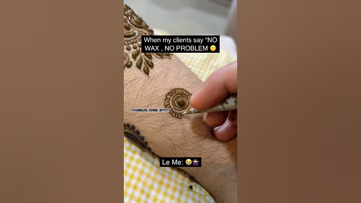 When my clients say ' No wax No problem 😶🙄 #mehndi #henna #hennadesign#ytshorts #trend #mehndidesign