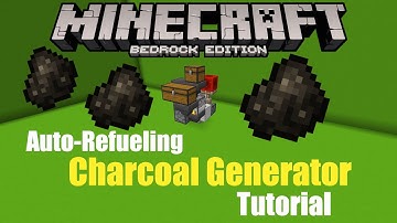 Auto-Refueling CHARCOAL GENERATOR! |Minecraft Bedrock 1.16+| [Tutorial]
