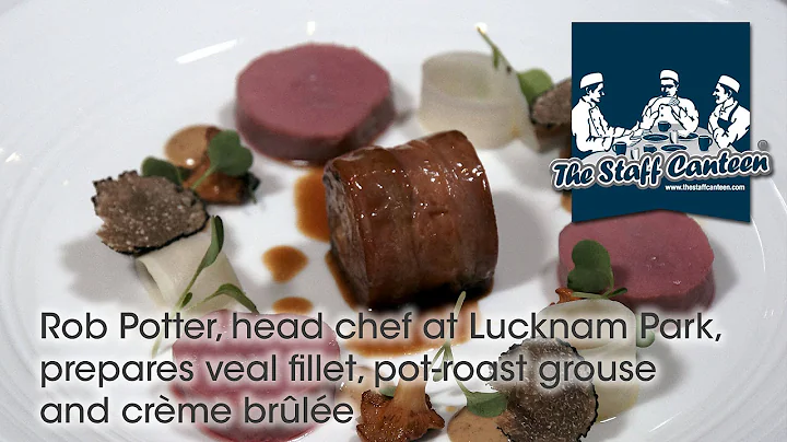 Michelin star chef  Rob Potter; prepares veal fill...