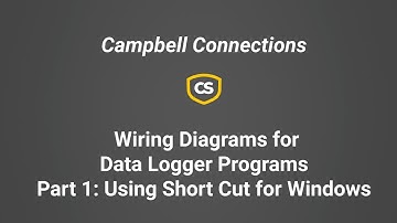 Wiring Diagrams for Data Logger Programs Part 1: Using Short Cut for Windows
