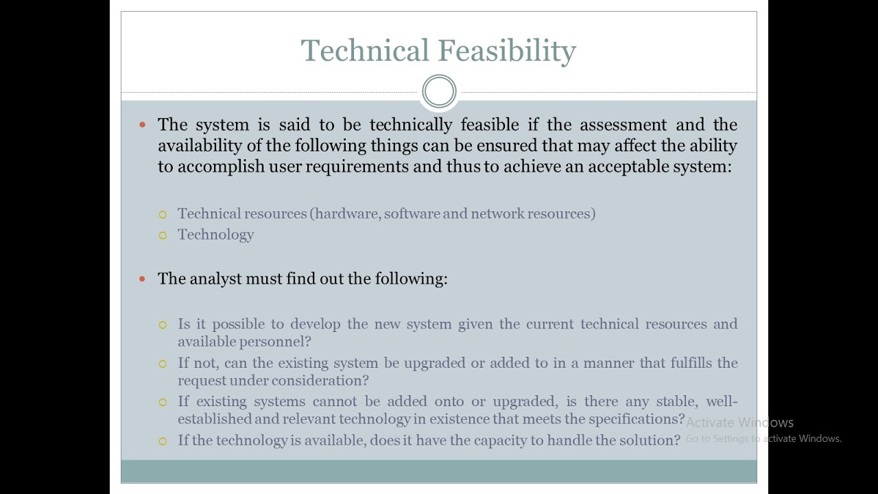 Technical Feasibility Analysis | Technical Feasibility Analysis/Study ...