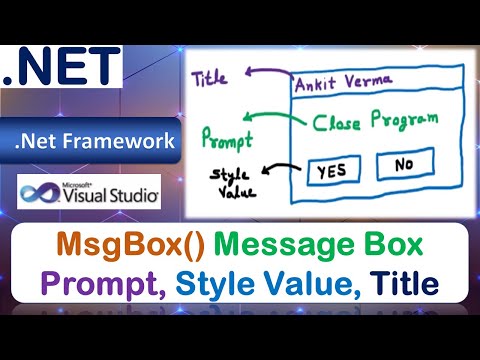 MsgBox() | Message Box | Prompt, Style Value, Title | FEDT VB.Net