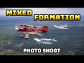 Mixed Formation Photo Shoot | Four different aircraft!