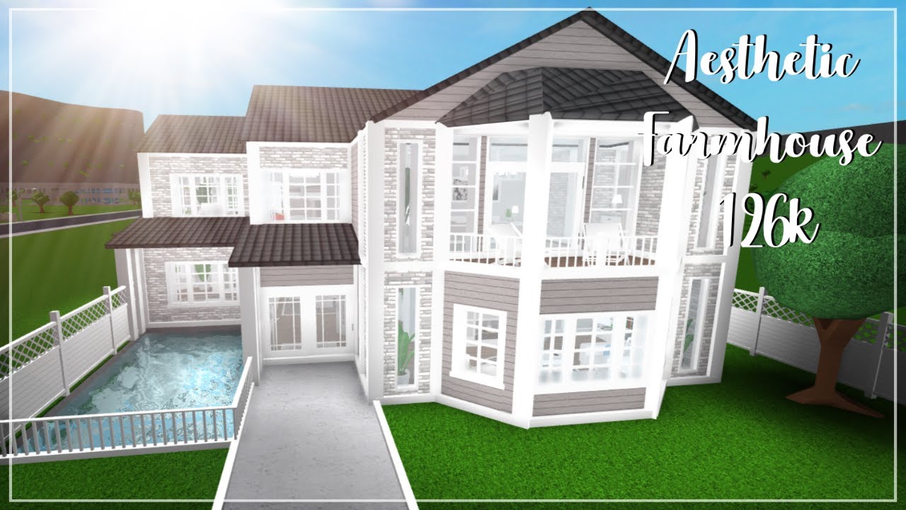 Aesthetic Farmhouse 126k Bloxburg Speedbuild Youtube - roblox bloxburg house builds farm