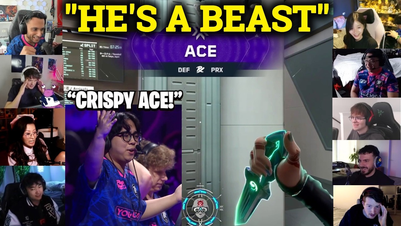 Valorant Streamers React To PRX Invy Unreal ACE Against World Champ NRG in Masters Santiago