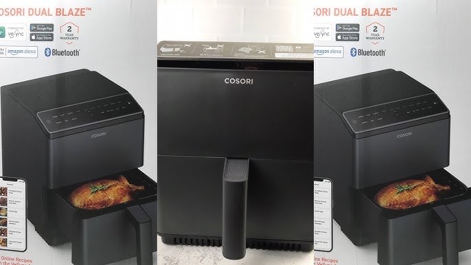Cosori Dual Blaze Smart 6.8 qt. Gray Air Fryer with Bonus Skewer