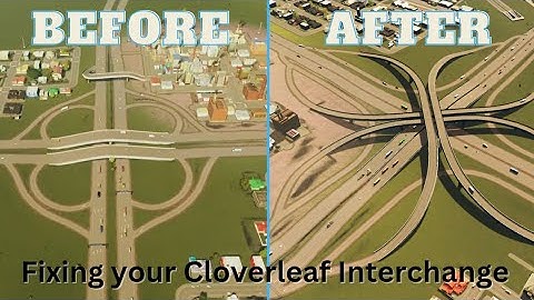 Grid City - Converting a Cloverleaf into a STACK INTERCHANGE #citiesskylines #ps5