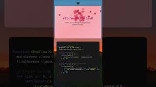 Will You Be My Valentine | Fun Coding Project (HTML CSS JS)
