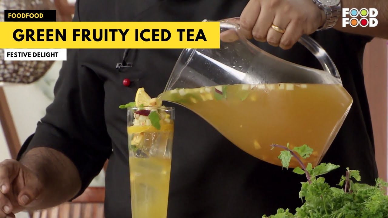 Refreshing Green Fruity Iced Tea Recipe | Summer Drinks | Flavored iced tea recipe | FoodFood