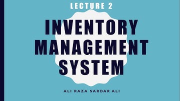 Lecture 2 : Inventory Management System URDU