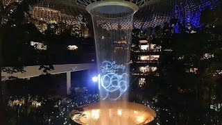 [7:30 PM] JEWEL Changi Airport HSBC Rain Vortex Lights And Sounds Show Disney 100 Special