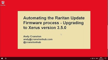 Automating the Raritan Update Firmware process on an intelligent PDU