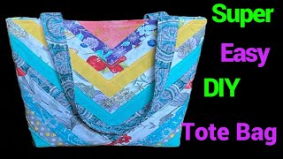 Don't Throw Away Your Scraps Fabric / Watch How I Sew A Cute Tote Bag / Easy Sewing Tips & Tricks