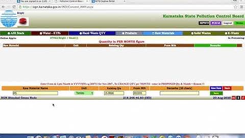 Online application for Consent to Establish or Pollution NOC - Part 3: Fill the DATA