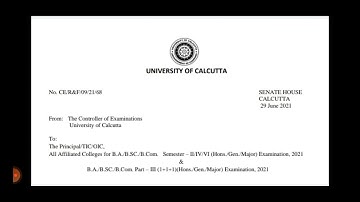 CU Exam 2021 Form Fillup | B.A|B.SC|B.Com Part -III(1+1+1) & Semester II | IV | VI (Hons/Gen/Major)