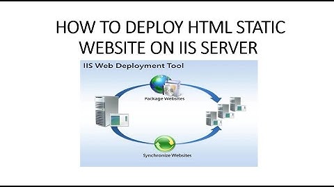 How to deploy  static HTML website on IIS Server