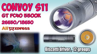 Convoy S11 GT FC40 5500K 2500 Lumen ♦ Полный обзор, ночные тесты, сравнение. Night tests.