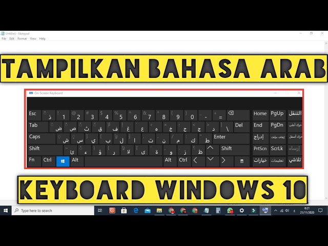 Cara Menampilkan Bahasa Arab Di Keyboard Laptop / Pc Windows 10 class=