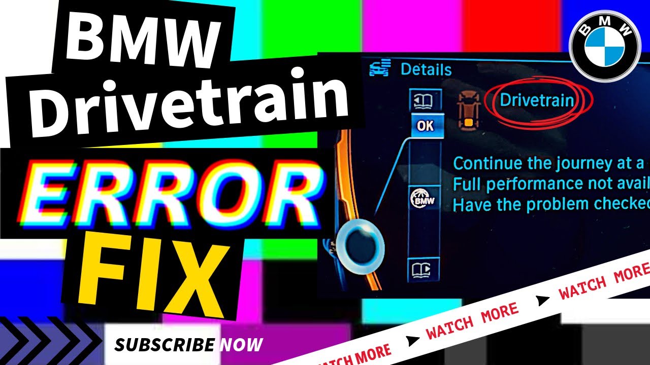 BMW drivetrain error FIX YouTube