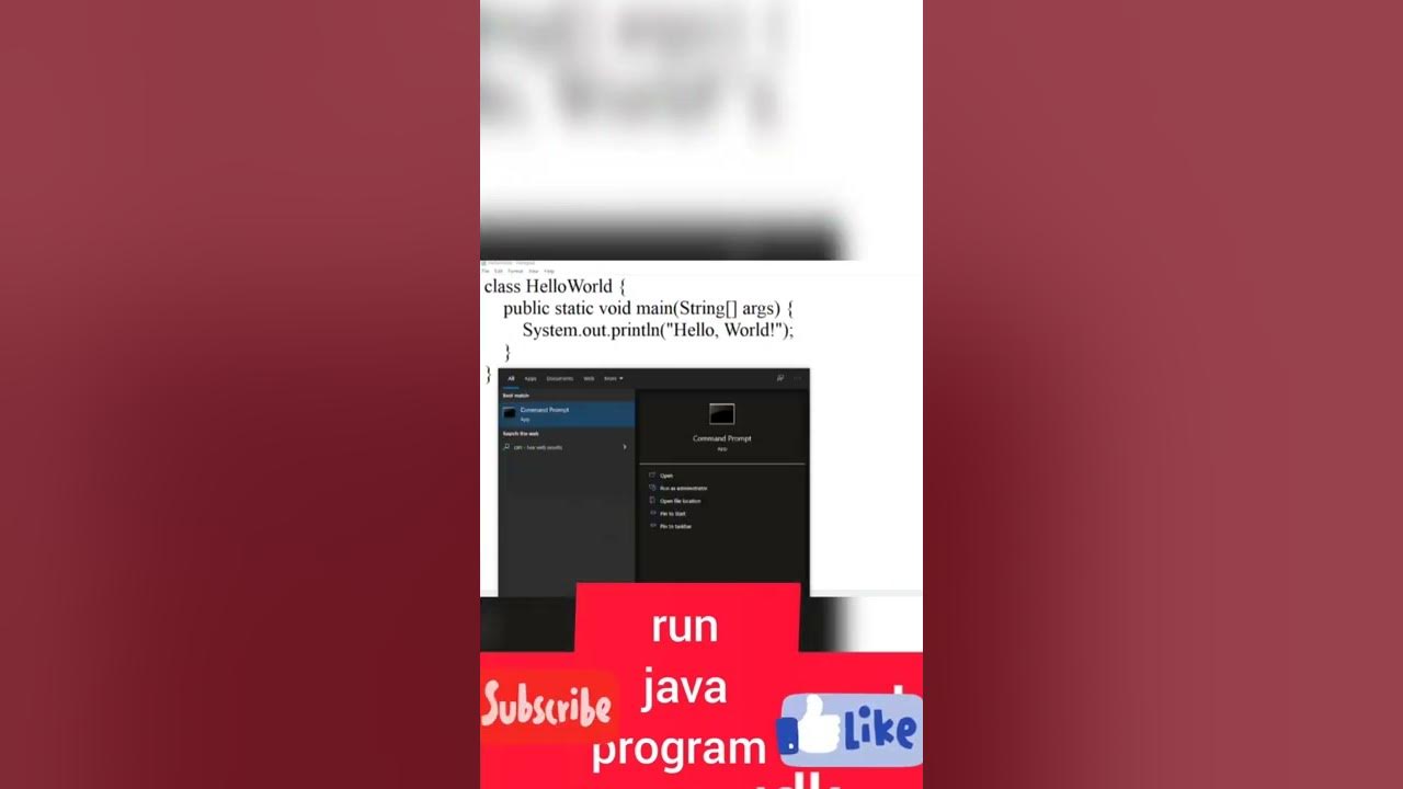 How to Run Java Program in Command Prompt (CMD) in Windows 10 || # ...