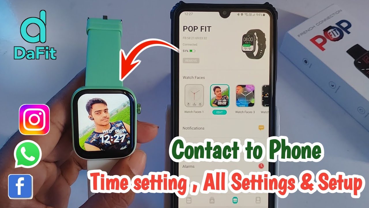 french connection watch connect to phone|da fit smart watch connect to android