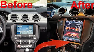 Ford Mustang radio upgrade 2015-2018 2019 2020 2021 2022 Android stereo replacement How To Install screenshot 4