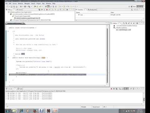 How can you write a loop indefinitely in Java Indefinite for while loop demo