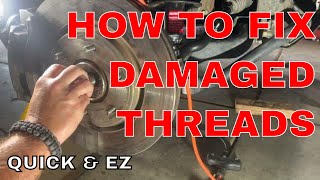 HOW TO Fix Damaged CV Axle Threads FAST & EASY Cómo reparar un eje CV dañado