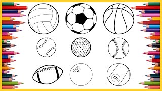 Sports Balls Coloring Page | Coloring Pages for Kids