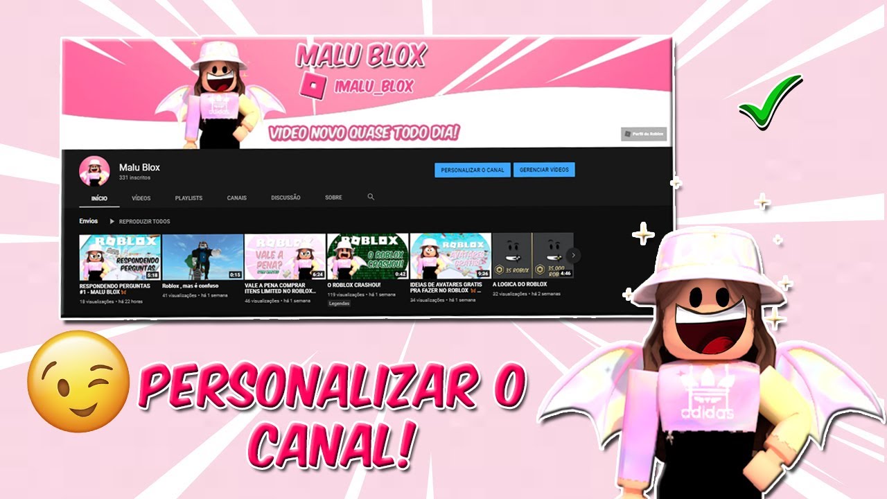 COMO PERSONALIZAR O SEU CANAL DE ROBLOX! 