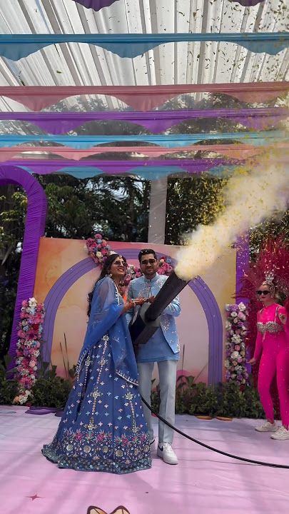 CO2 Jumbo paper confetti gun machine weeding flower shower #india #wedding #viralvideo #video #short