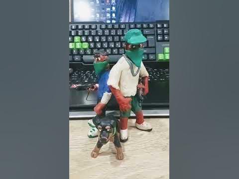 пластилиновые персонажи из гта 5 !!! Франклин Клинтон, Лампа Дэвис ...