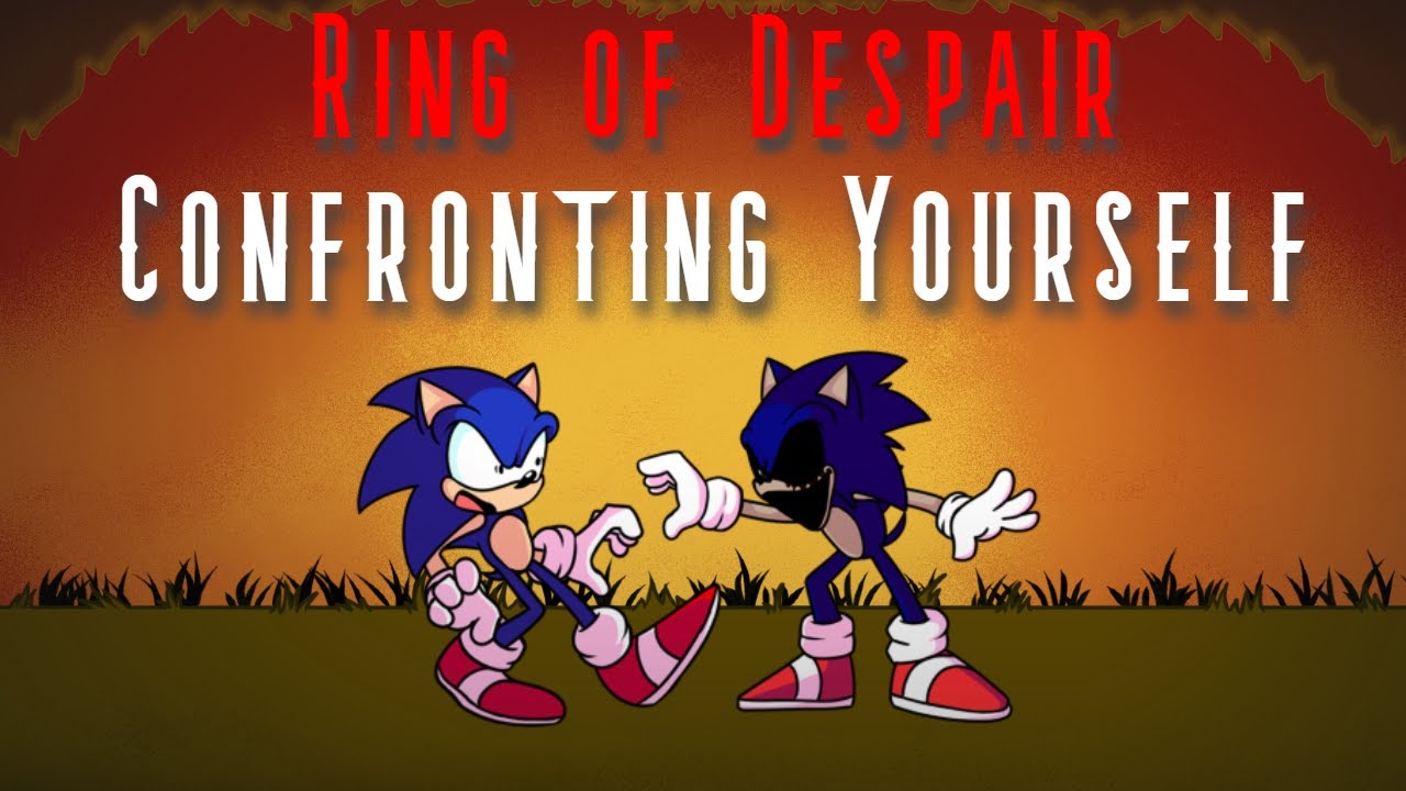 Confronting yourself fnf sonic. Красное ехе кольцо. Sonicexefnf.