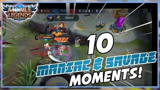 TOP 10 MANIAC & SAVAGE MOMENTS | MOBILE LEGENDS | Episode 1 | Z.Cungsss