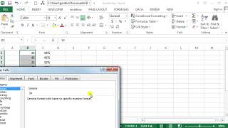 how to add percentage symbol without multiplying 100 in excel