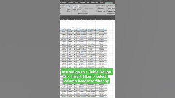 Excel Slicer Filter