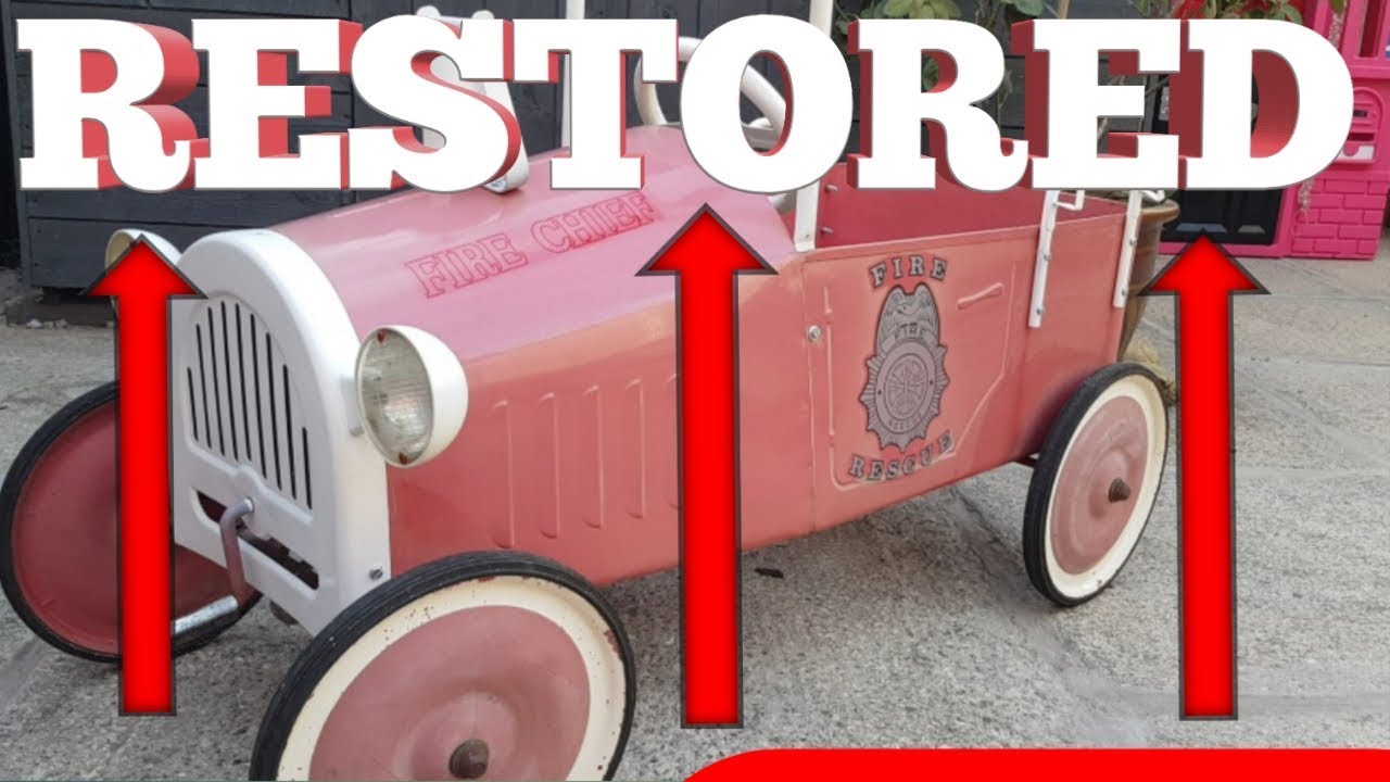 Pedal car restoration build at home. go cart repair fix YouTube